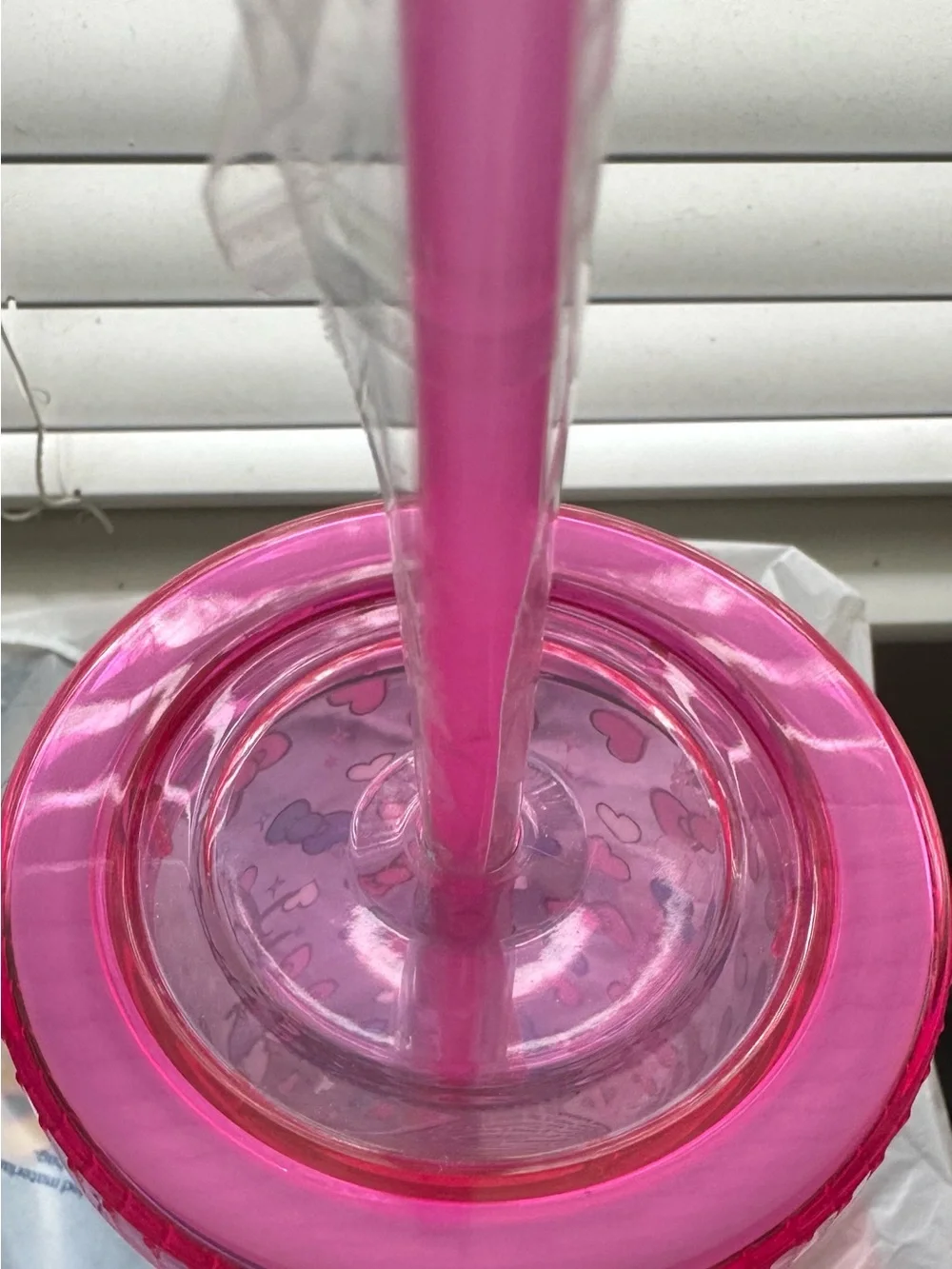 Hello Kitty Pink and Blue Acrylic Tumbler with Straw